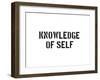 Knowledge Of Self-SM Design-Framed Art Print