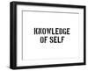 Knowledge Of Self-SM Design-Framed Art Print