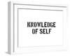 Knowledge Of Self-SM Design-Framed Art Print