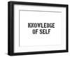 Knowledge Of Self-SM Design-Framed Art Print