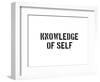 Knowledge Of Self-SM Design-Framed Art Print