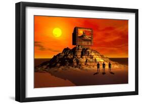 Knowledge of the Ancients Gave Rise to the Building of the Pyramids-null-Framed Art Print