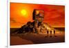 Knowledge of the Ancients Gave Rise to the Building of the Pyramids-null-Framed Art Print