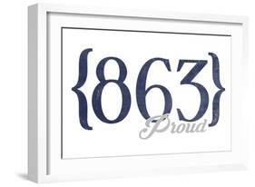 Knoxville, Tennessee - 863 Area Code (Blue)-Lantern Press-Framed Art Print