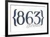 Knoxville, Tennessee - 863 Area Code (Blue)-Lantern Press-Framed Art Print