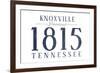 Knoxville, Tennessee - Established Date (Blue)-Lantern Press-Framed Premium Giclee Print