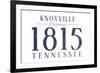 Knoxville, Tennessee - Established Date (Blue)-Lantern Press-Framed Premium Giclee Print