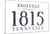 Knoxville, Tennessee - Established Date (Blue)-Lantern Press-Mounted Premium Giclee Print