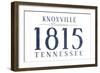 Knoxville, Tennessee - Established Date (Blue)-Lantern Press-Framed Art Print