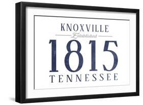 Knoxville, Tennessee - Established Date (Blue)-Lantern Press-Framed Art Print