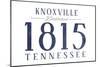 Knoxville, Tennessee - Established Date (Blue)-Lantern Press-Mounted Art Print