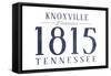 Knoxville, Tennessee - Established Date (Blue)-Lantern Press-Framed Stretched Canvas