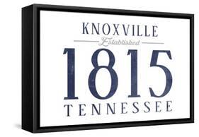 Knoxville, Tennessee - Established Date (Blue)-Lantern Press-Framed Stretched Canvas