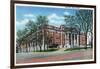 Knoxville, Tennessee - Exterior View of Knoxville High School-Lantern Press-Framed Art Print