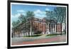 Knoxville, Tennessee - Exterior View of Knoxville High School-Lantern Press-Framed Art Print