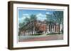 Knoxville, Tennessee - Exterior View of Knoxville High School-Lantern Press-Framed Art Print