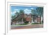 Knoxville, Tennessee - Exterior View of Knoxville High School-Lantern Press-Framed Art Print