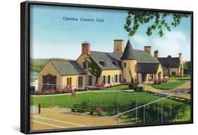 Knoxville, Tennessee - Exterior View of the Cherokee Country Club-Lantern Press-Framed Art Print