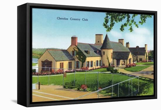 Knoxville, Tennessee - Exterior View of the Cherokee Country Club-Lantern Press-Framed Stretched Canvas