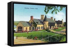 Knoxville, Tennessee - Exterior View of the Cherokee Country Club-Lantern Press-Framed Stretched Canvas