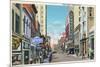 Knoxville, Tennessee - Northern View Up Gay Street-Lantern Press-Mounted Premium Giclee Print