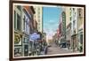 Knoxville, Tennessee - Northern View Up Gay Street-Lantern Press-Framed Art Print