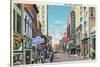 Knoxville, Tennessee - Northern View Up Gay Street-Lantern Press-Stretched Canvas