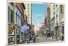 Knoxville, Tennessee - Northern View Up Gay Street-Lantern Press-Mounted Art Print