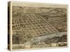 Knoxville, Tennessee - Panoramic Map-Lantern Press-Stretched Canvas