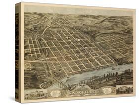 Knoxville, Tennessee - Panoramic Map-Lantern Press-Stretched Canvas