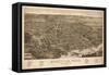 Knoxville, Tennessee - Panoramic Map-Lantern Press-Framed Stretched Canvas