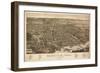 Knoxville, Tennessee - Panoramic Map-Lantern Press-Framed Art Print