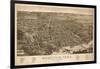 Knoxville, Tennessee - Panoramic Map-Lantern Press-Framed Art Print