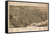 Knoxville, Tennessee - Panoramic Map-Lantern Press-Framed Stretched Canvas