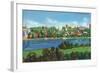 Knoxville, Tennessee - Panoramic View of the City Skyline-Lantern Press-Framed Art Print