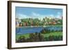 Knoxville, Tennessee - Panoramic View of the City Skyline-Lantern Press-Framed Art Print