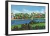 Knoxville, Tennessee - Panoramic View of the City Skyline-Lantern Press-Framed Art Print