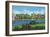 Knoxville, Tennessee - Panoramic View of the City Skyline-Lantern Press-Framed Art Print