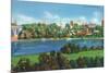 Knoxville, Tennessee - Panoramic View of the City Skyline-Lantern Press-Mounted Premium Giclee Print