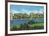 Knoxville, Tennessee - Panoramic View of the City Skyline-Lantern Press-Framed Art Print