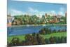 Knoxville, Tennessee - Panoramic View of the City Skyline-Lantern Press-Mounted Art Print