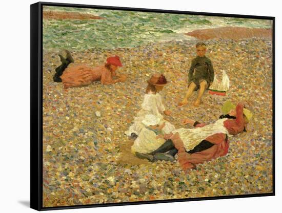 Knucklebones, Walberswick, 1888-89-Philip Wilson Steer-Framed Stretched Canvas