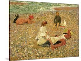 Knucklebones, Walberswick, 1888-89-Philip Wilson Steer-Stretched Canvas