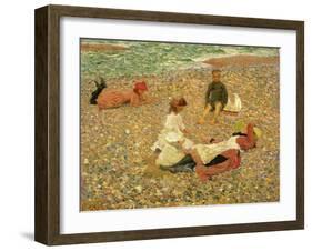 Knucklebones, Walberswick, 1888-89-Philip Wilson Steer-Framed Giclee Print