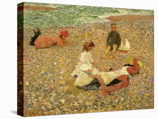 Knucklebones, Walberswick, 1888-89-Philip Wilson Steer-Stretched Canvas