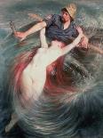 A Fisherman Engulfed by a Siren-Knut Ekvall-Framed Giclee Print