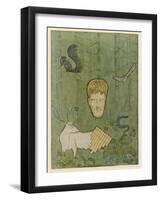 Knut Hamsun Norwegian Writer Nobel 1920-Olav Gulbransson-Framed Art Print