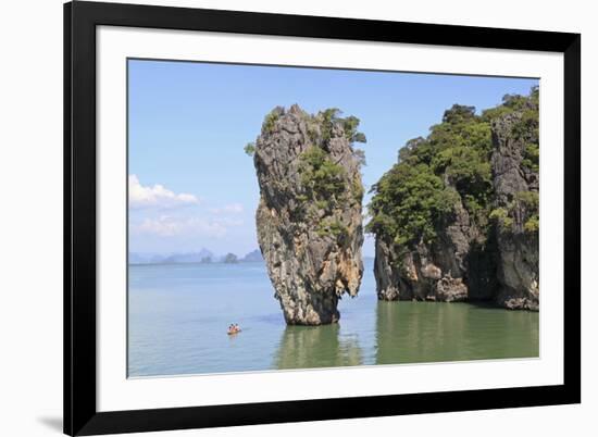 Ko Tapu Limestone Pinnacle Islet. Phang Nga Bay, Thailand, December 2010-Mark Taylor-Framed Photographic Print