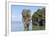 Ko Tapu Limestone Pinnacle Islet. Phang Nga Bay, Thailand, December 2010-Mark Taylor-Framed Photographic Print