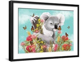 Koala Butterfly-Lilly Perrott-Framed Art Print